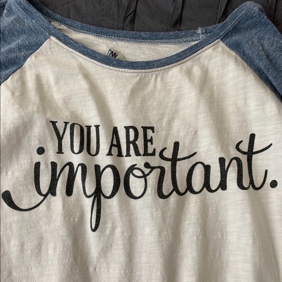 Blue and white short sleeved t-shirt - Picture 2 of 3